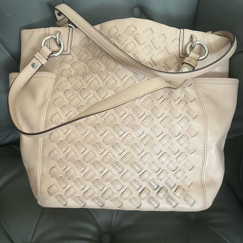 Nude authentic Coach leather handbag